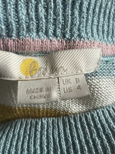 BODEN Relaxed Linen Jumper Boat Neck 3/4 Sleeves UK 8 oversized - Picture 7 of 8