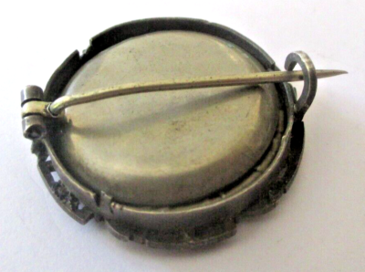 Broche Vintage Porte-photo Militaire - Ancienne, Bon état D'usage