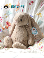 Jellycat Bashful Bunny LARGE SIZE Plush Rabbit Sitting Height 36cm Beige
