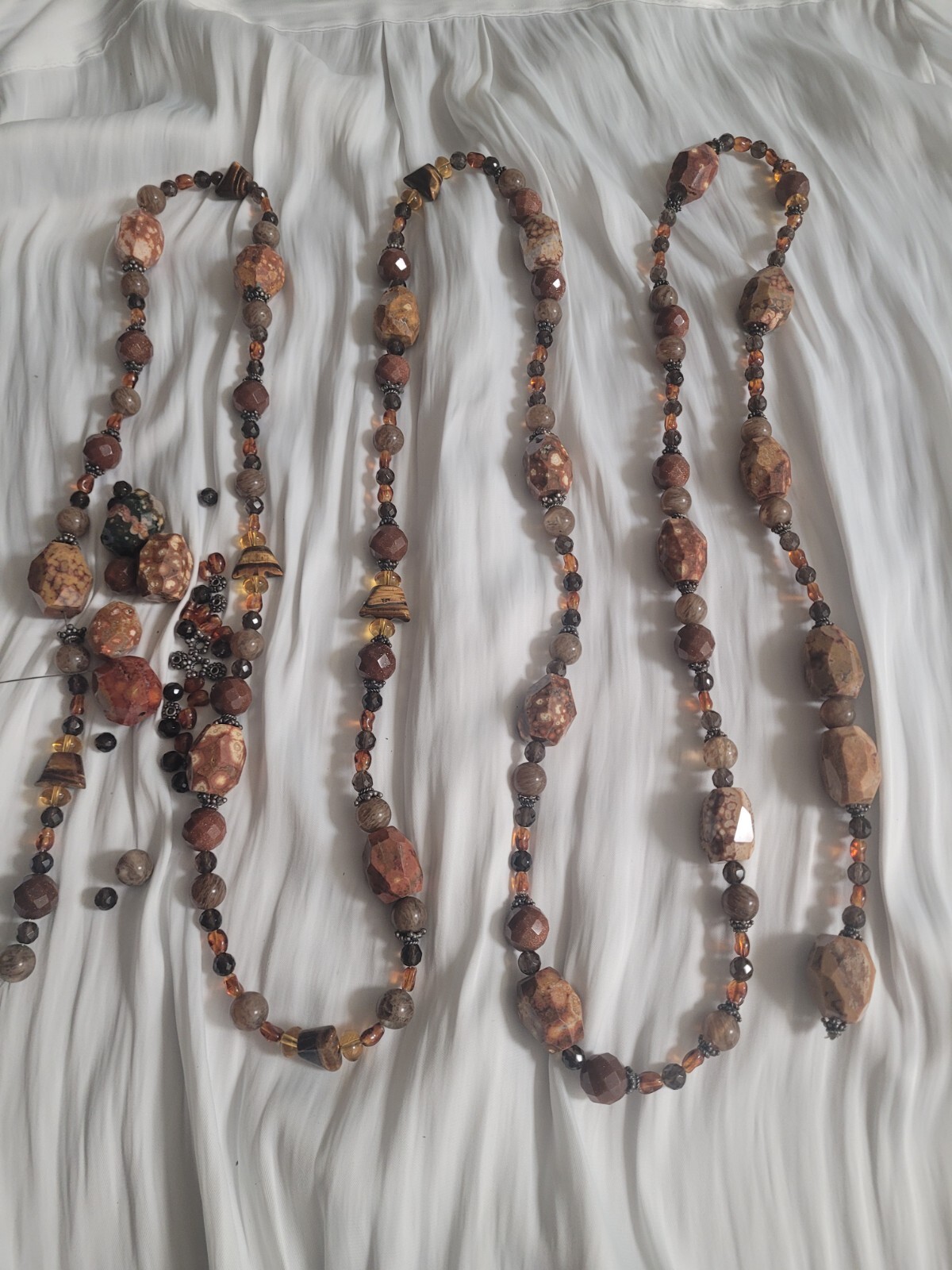 Custom Made Statement Natural Gemstone Necklace - image 2