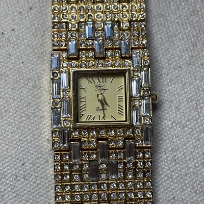 Suzanne Somers Gold Tone Ladies Quartz Watch Rhinestone  display picture 3