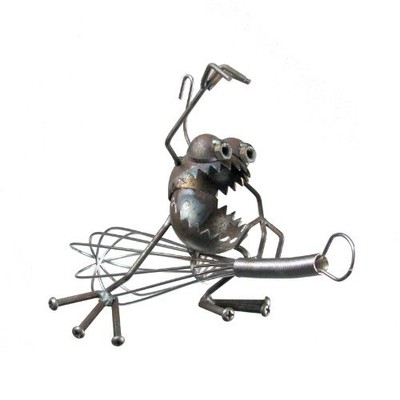 Sugarpost Gnome Be Gone Kitchen Witch Welded Metal Art Item #1012