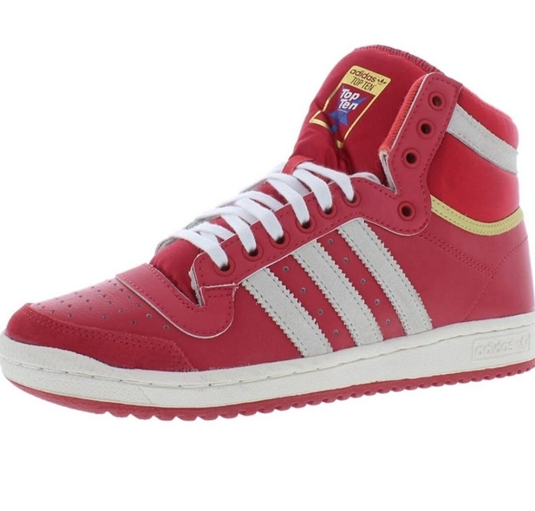 Size 12 - Adidas Original Top Ten High top glory Red u0026 White. | eBay