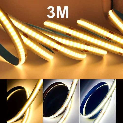 2-20m 12V 24V COB LED Streifen Stripe Band Warmweiss Kaltweiss Keine Lichtpunkte - Bild 6 von 20