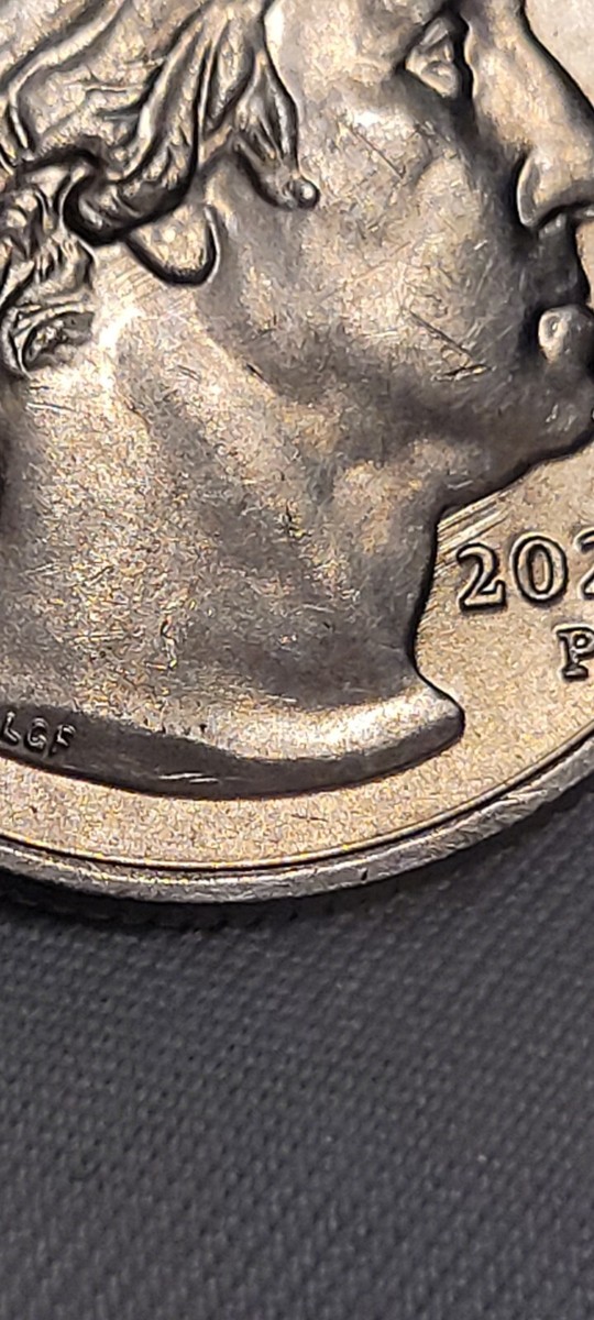 2023 P Feeder Finger Scrapes Mint Error, Edith Kanaka'ole American