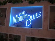 VERY RARE MOODY BLUES NEON SIGN - RECORD STORE DISPLAY FOR OCTAVE ALBUM EX/COND