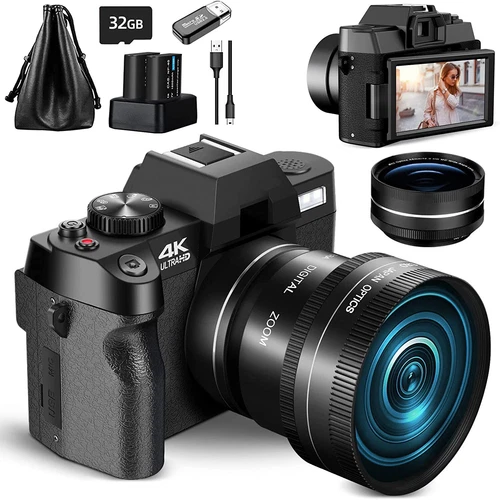 4K Digital Cameras 48MP 60FPS Video Camera WiFi &amp;amp;amp;amp; App Control for Photography