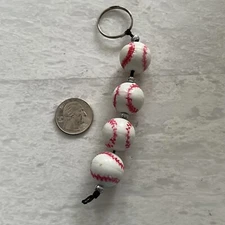 Baseball Balls Keychain Key Ring #44112
