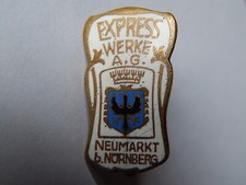 Express Werke Brosche hellblau alt & original