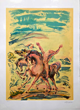 Aligi SASSU Achille e Xanto acquaforte-acquatinta e lito originale 1995 firmata