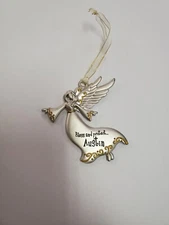 Spoontiques Pewter Angel Ornament - Imprinted  "Bless and Protect Austin"
