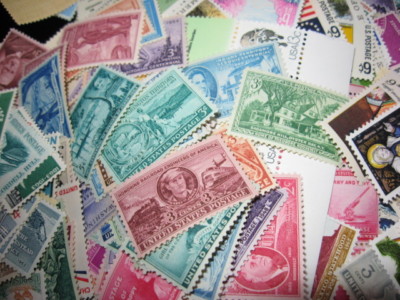 U.S. 50 Different Stamps Collection - Assorted Vintage & Commemorative Stamps For Collectors