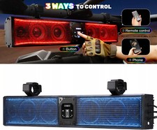 26'' RGB Lights UTV Sound Bar SxS Bluetooth Speaker System for Can Am X3 Polaris