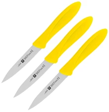 3 PACK Henckels Zwilling Kitchen Parer Knife 4" Stainless Steel Blade Plastic