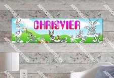 Personalized/Customized Bugs Bunny Name Poster Wall Art Decoration Banner