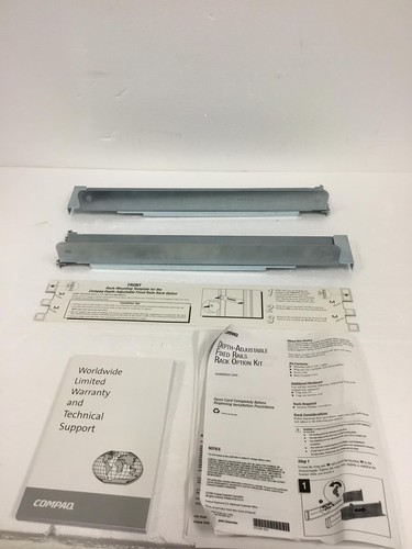 NEW Compaq 332558-B21 Depth Adjustable Fixed Rail Kit w/Accessories FREES SHIP - Picture 3 of 17