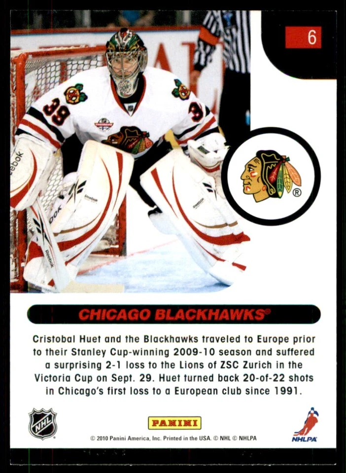 2010-11 Score Cristobal Huet #6 - Image 2 of 2