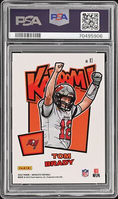2022 PANINI ABSOLUTE KABOOM! VERTICAL GOLD #K1 TOM BRADY 4/10 PSA