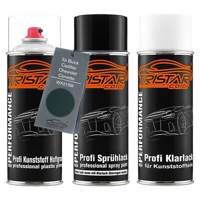 Lack Spraydosen Set Kunststoff für Buick Cadillac WA215M Emerald Jewel Metallic