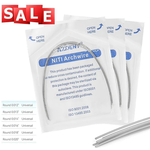 Dental Super Elastic Ni-Ti Arch Wires Round Form Expanded Orthodontic Treatment