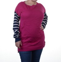 American Living Striped-sleeve Sweater Sabrina Pink Multi L on sale American Living Striped-sleeve Sweater Sabrina Pink Multi L on sale