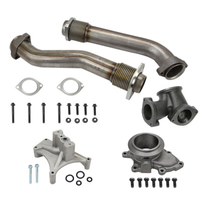 Bellowed Up Pipes Housing Turbo Pedestal For 1999.5-2003 Ford 7.3L Powerstroke