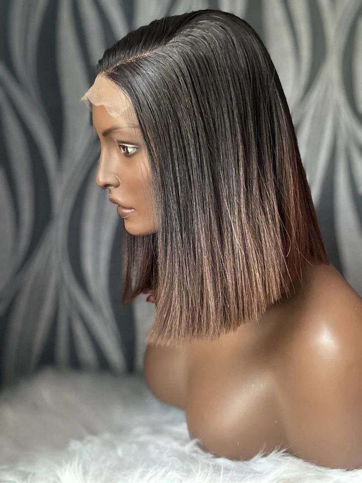 Vietnamese Human Hair, Raw Hair, 10 Inches two Tone Bone Straight 5by5 Closure - Image 2 of 4