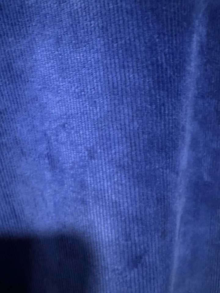 Impresionante túnica de terciopelo azul Bechamel cuello alto suave de gran tamaño vintage L Foto 2 de 4