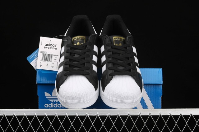 Size 6.5 - adidas Superstar Black White - FV3286 for sale online | eBay