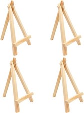4pcs Pine Wood Mini Easel Triangle Frame Wedding Table Card Stand Display Holder