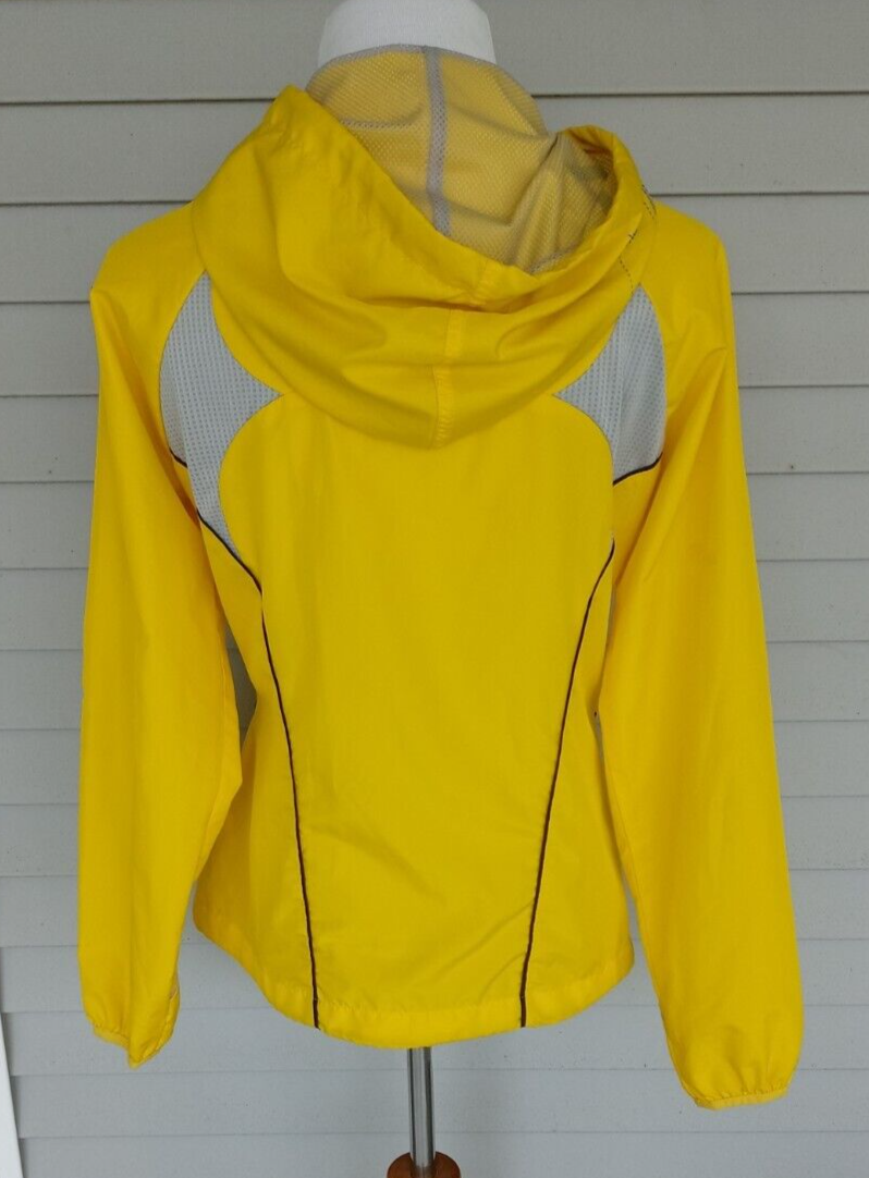 Giacca a vento Fila Sport Performance donna M gialla con cappuccio antipioggia atletica