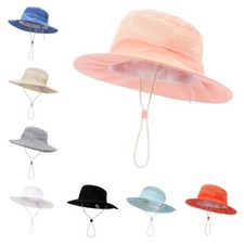 Children Boy Girl Mesh Summer Bucket Hat Breathable Quick Dry Sun Protection Cap