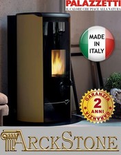 Palazzetti Jackie Idro S20 ACS Termo Stufa Pellet Ermetica Ventilata 20 Kw Moka