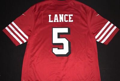 Nike Trey Lance San Francisco 49ers #5 Red Throwback Alternate