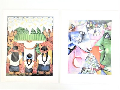 MoMa Prints Diego Rivera/ Marc Chagall Modern Art Matted Frame-Ready Sealed