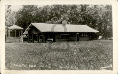 RPPC Spearfish,SD Tourist Park Lawrence County South Dakota Real Photo Postcard