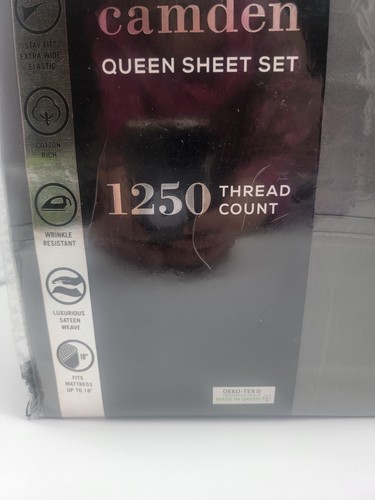 Camden 1250 Count 4 pc Set, Queen Sheet Set - Foto 2 di 5