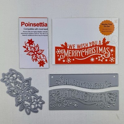 Tonic Studios Poinsettia Spray and Header Fold Dies