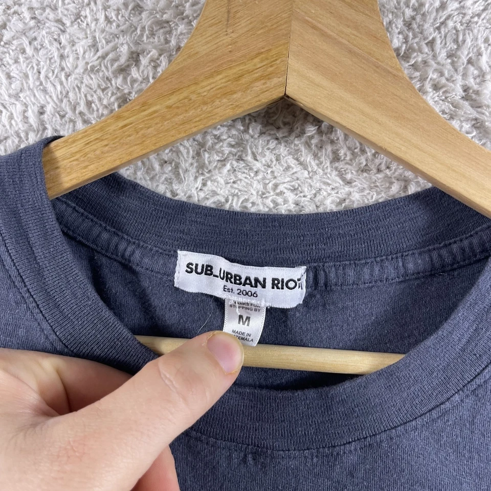 David Bowie Ziggy Stardust T-Shirt Mens Medium Gray Suburban Riot Retro Tour 70s - Image 3 of 4