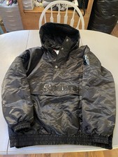 Pittsburgh Steelers 1/2 Zip Pullover Parka Pouch Blackout Starter Jacket Large