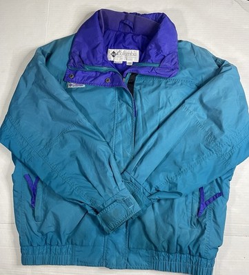 VTG Columbia Jacket Bugaboo Retro Ski Womens L 90s Neon Missing Inside Jacket