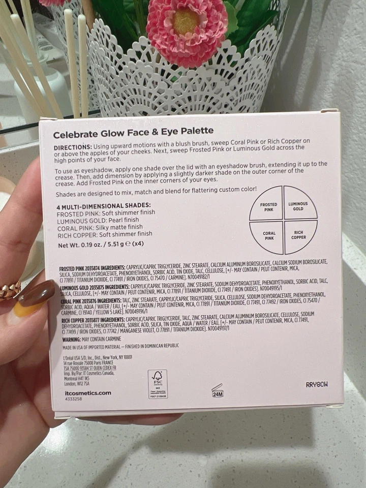 it Cosmetics CELEBRATE Glow Face & Eye Palette Blush & Highlighter (4 Shades) - Image 3 of 4