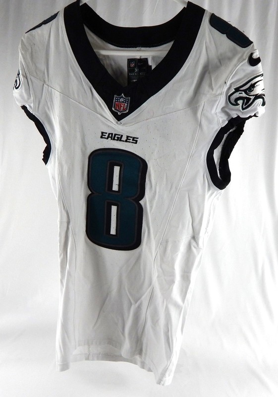 2024 Philadelphia Eagles Adoree' Jackson #8 Game Used White Jersey 38 936