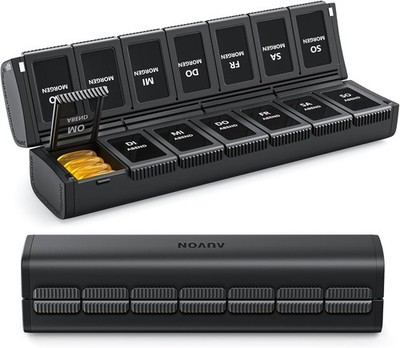 Innovative Faltbare Tablettenbox 7 Tage Morgens Abends, Medikamentenbox Kompa...