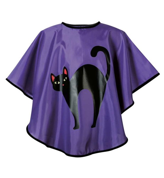 Fasching Halloween Umhang Cape Hexe Kitty Katze 104 - 116-image