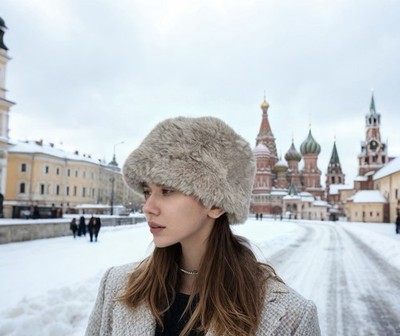 Women Russian Fluffy Faux Fur Headband Hat ladies Winter Ear Flap Ski Cap Warm·