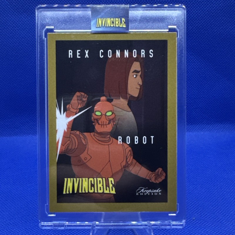 EXTREMELY RARE Hand Numbered /10 Gold Rex & Robot Card Invincible Keepsake
