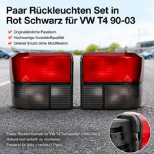 Rückleuchten Set Rot Schwarz für VW Bus Tra...