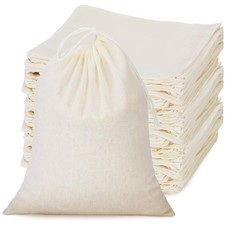 50 PCS 4x6 Muslin Cotton Drawstring Bags Canvas Sachet Linen Cotton Canvas