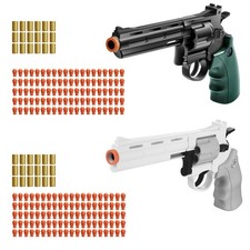 Revolver Toy Gun with 100 Soft Bullets,Gun Fidget Toy,Christmas Birthday Gift...